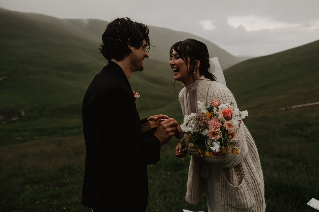 Rainy Elopement Italy : A Love Story Amidst the Rain 6 Embracing the rain, a couple says "I do" during their elopement amongst the Italian landscape.